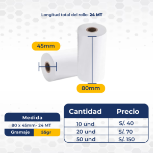 80 x 45mm- 24 MT